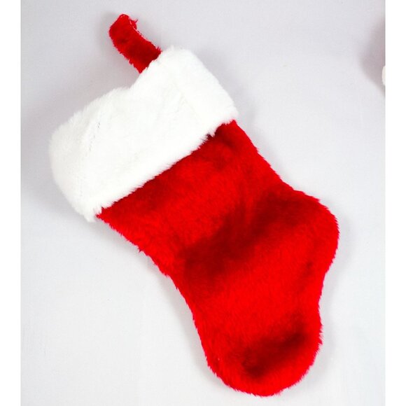 Merry Brite Plush Christmas Stocking 11.5 inches NWT - Picture 2 of 4